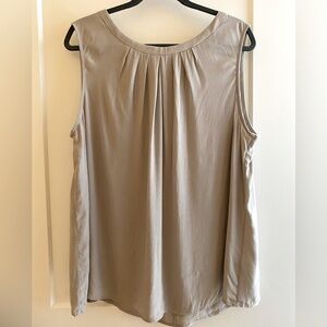 Boden UK Sleeveless Blouse Top Light Grey Tie Back Size 16, WA559, New No Tags